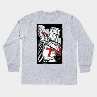 Knight Templar Warsong Kids Long Sleeve T-Shirt